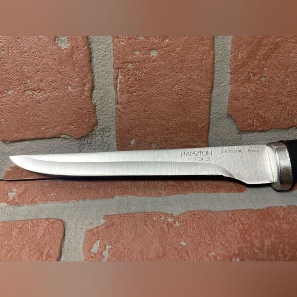 Hampton Forge Epicure 6” Boning Knife Black Soft Grip Handles Superior Steel EUC - Picture 2 of 11